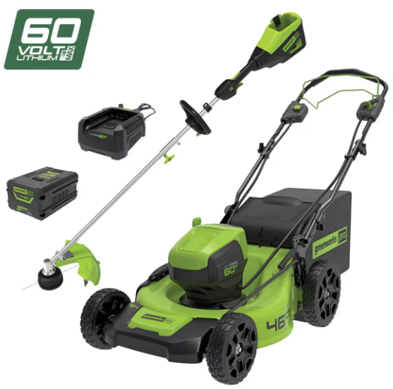 Greenworks 60V 46cm Lawnmower Bundle Kit