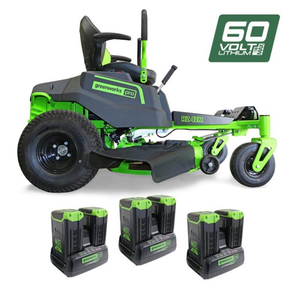 Greenworks 60V Pro 42” Zero Turn Lawnmower + Free E-Bike