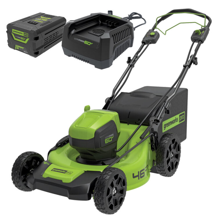 Greenworks 60V Brushless 46cm Self-Propelled Lawn Mower 6Ah Kit