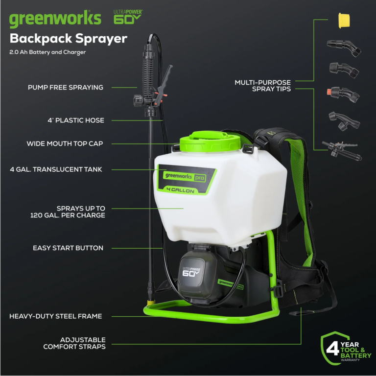 Greenworks 15L Backpack Sprayer