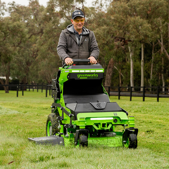 Greenworks 36″ OptimusZ Stand-on Zero Turn Mower (8kWh)