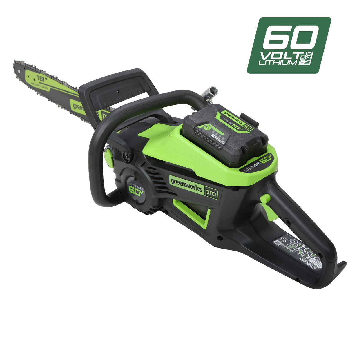 Greenworks 60V Pro Brushless Chainsaw (16″)