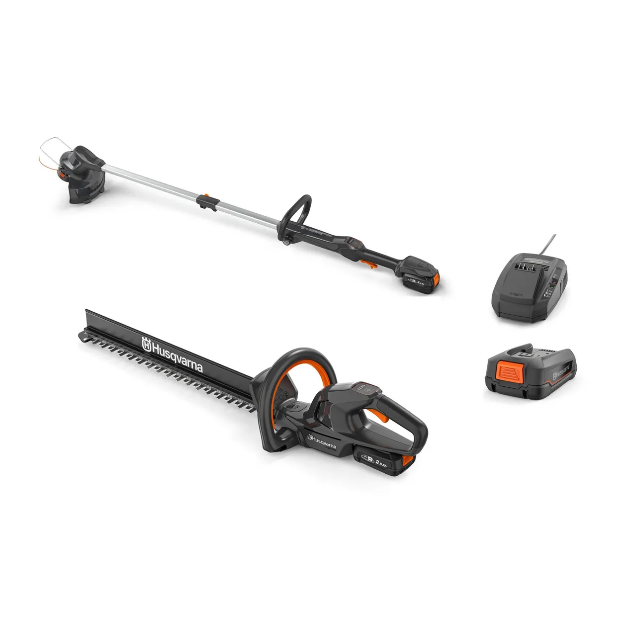 Husqvarna Aspire™ Grass Trimmer + Hedge Trimmer Bundle With Battery and Charger